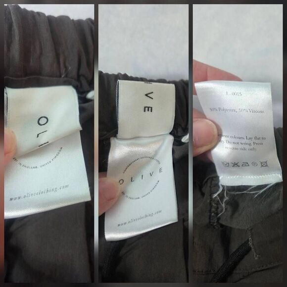 Olive Brand Viscose Blend Parachute Hiking Shorts Brown Sz S - Picture 4 of 5